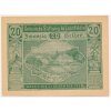 Rakousko, nouzová bankovka 20 h, Leonfelden, 1920, krásný stav UNC