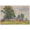 75 - Žďársko, Moravské Křižánky, chalupy, ak. malíř C. Jelínek, cca 1937