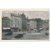 38 - Náchodsko, Broumov, oživené náměstí, foto R. Just, cca 1930