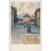50 - Praha-východ, Stará Boleslav, oživená partie, F. Engelmüller, cca 1909