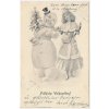 Veselé Vánoce, Dívka a sněhulák, Fröhliche Weihnachten!, 1903