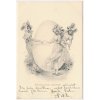 Veselé Velikonoce, 3 děvčata a velikonoční vejce, Fröhliche Ostern!, 1901