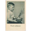 Veselé Velikonoce, Chlapeček s kraslicemi, cca 1948