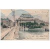 49 - Praha, koláž, Nový most cís. Františka a Národní divadlo, ca 1902