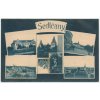 54 - Příbramsko, Sedlčany, 6-ti záběrová koláž dominant města, ca 1928