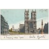 Anglie, London, Westminster Abbey, West front, cca 1905