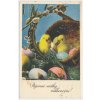 Příjemné svátky velikonoční!, Barevné vajíčka, kuřátka, kočičky..., cca 1940