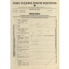 Praha, pojišťovací formulář České vzájemné životní pojišťovny, cca 1930