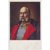 František Josef I., foto císaře s medailemi a vyznamenáním, cca 1915