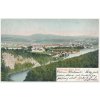 46 - Písek, celkový pohled na město, cca 1900, vada - lom