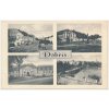 54 - Příbramsko, Dobříš, 4  okénkový záběr dominant města, cca 1928