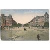 Maďarsko, Budapešť (Budapest), Andrássy út, oživená ulice, cca 1919