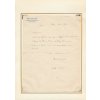 Vachek Emil (1889-1964), spisovatel, sběratelský list s dopisem a vl. podpisem