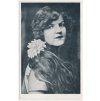 Dívka s dlouhými vlasy a velkou květinou, cca 1930
