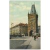 49 - Praha, oživená partie před Prašnou bránou, 1907