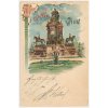 Rakousko, Vídeň (Wien), koláž, Maria Theresia Denkmal, cca 1899