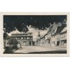 36 - Mladoboleslavsko, Bělá pod Bezdězem, partie z náměstí, Hotel Hlavsa, 1950