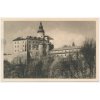 32 - Liberecko, Frýdlant, pohled na zámek a hrad, cca 1952
