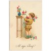 Blahopřejná pohlednice, Ať žije Josef!, cca 1926