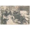 T. G. Masaryk, příjezd prezidenta v automobilu do Prahy, cca 1918