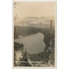 28 - Klatovsko, Černé jezero od jezerní stěny, foto J. Seidel, cca 1930