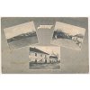 54 - Příbramsko, Jesenice, 3 okénková koláž obce, cca 1917