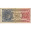 ČSR, 20 Kč, 1926, série Le, neperforovaná, oběhový stav