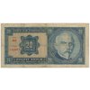 ČSR, 20 Kč, 1926, série Hf, neperforovaná, oběhový stav