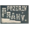 49 - Praha, písmenková koláž "Pozdrav z Prahy", Nakl. K. Bellmann, 1904