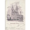 49 - Praha, Týnský chrám, prošlá poštou 1898