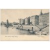 49 - Praha, pohled na Nábřeží Palackého, parníky..., cca 1904