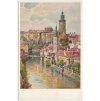 13 - Český Krumlov, pohled na město, zámek, cca 1920