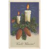 Veselé Vánoce, Svíčky, šišky, větvička jehličí, cca 1943