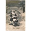Veselé Vánoce!, Holčičky na sáňkách, cca 1911