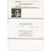 Krejča Otomar, divadelní režisér, herec; Kraus Karel, dramaturg, Sběratelský list s vlastnoručními podpisy režiséra a dramaturga