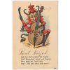 Novoroční přání s čertem, prošlá poštou 1899