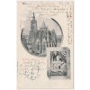 49 - Praha, 2-záběrová koláž, Chrám sv. Víta, prošlá poštou 1901