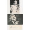 Hermanová Ljuba (1913-1996), česká herečka a šansoniérka, pohlednice, fotografie a sběratelská kartička s vl. podpisem