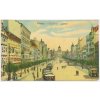 49 - Praha, oživené Václavské náměstí s tramvajemi, cca 1911