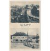 34 - Lounsko, Minice (Münitz), 2 záběr partií vesnice, cca 1920