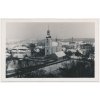 22 - Jičínsko, Libáň, pohled na kostel a okolí, zimní partie, cca 1941