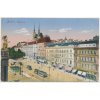 04 - Brno, Bahnring, pohled na oživené náměstí, tramvaje..., cca 1915