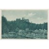 64 - Táborsko, zřícenina hradu Choustníku, cca 1924