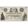 Maďarsko, Košutova emise, 5 Fund, 1852 (!!), luxusní stav UNC