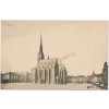 47 - Plzeňsko, Plzeň, oživené nám. s katedr. sv. Bartoloměje, cca 1909