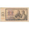 ČSSR, 10 Kčs, 1960, série E 30, neperforovaná, oběhový stav