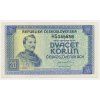 ČSR, 20 K, bez data (1945), série HS, neperforovaná, stav UNC