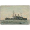 Bitevní loď S.M.S. Babenberg, 1908, přiložen štítek s podrobným sběratelským popisem