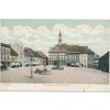 11 - Česká Lípa, partie z náměstí s pohledem na radnici, cca 1913