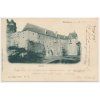 60 - Strakonice, Zámecká koláž, prošlá poštou 1899